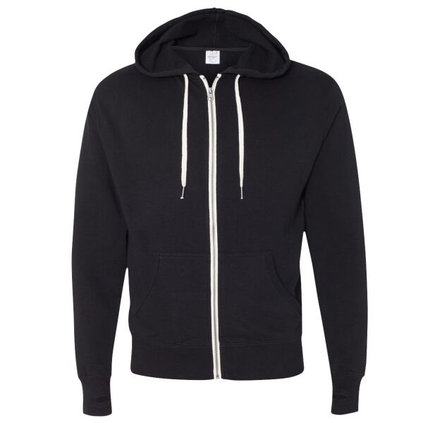 Unisex Heathered French Terry Full-Zip Hooded Sweatshirt Thumbnail