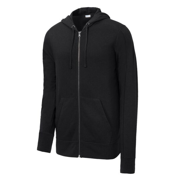 PosiCharge ® Tri Blend Wicking Fleece Full Zip Hooded Jacket Thumbnail
