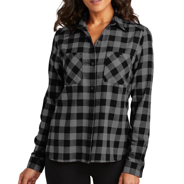 Ladies Plaid Flannel Shirt Thumbnail