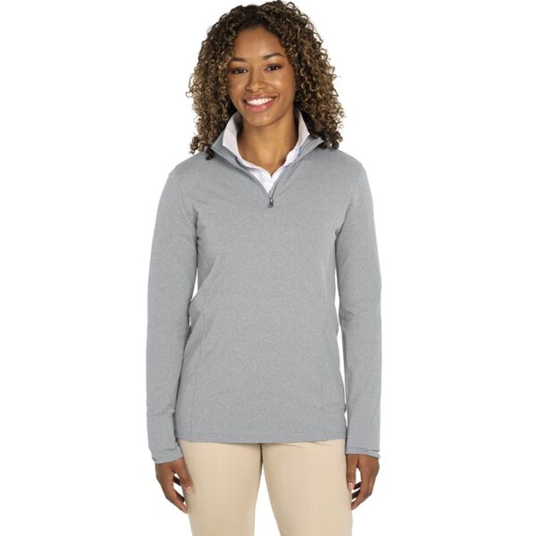 Women's Heathered Eco-Logic Stretch Quarter Zip Thumbnail