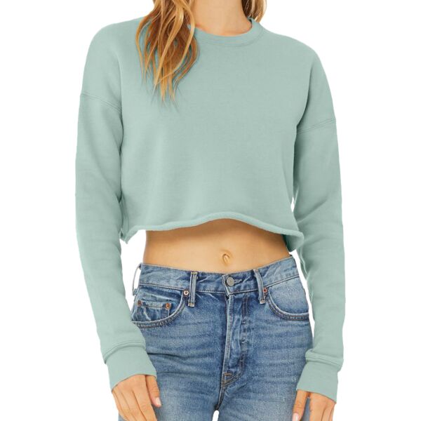 Women's Crop Fleece Crewneck Sweatshirt Thumbnail