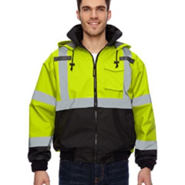 OccuNomix Men's Classic Three-Way Black Bottom Bomber Jacket Thumbnail