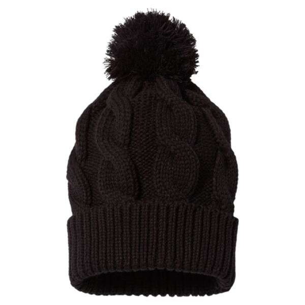 Chunk Twist Knit Beanie With Cuff Thumbnail