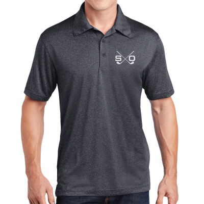 Heathered Contender Polo (White Logo) Thumbnail