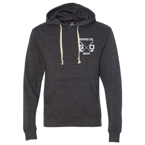 Triblend Fleece Hooded Sweatshirt (White Printed Logo) Thumbnail
