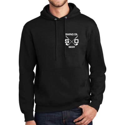 Adult Unisex Pullover Hoodie (White Printed Logo) Thumbnail